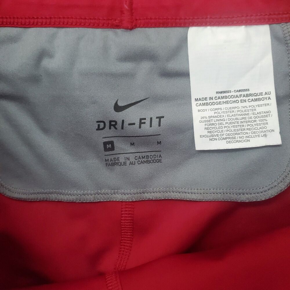 NEW Nike Women's Leggings Size Medium Berry Pink Orange Dri-FIT Running Capris - Picture 5 of 7
